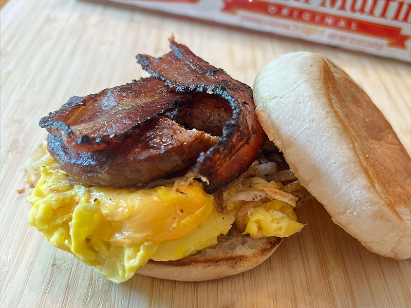 Eggs Sausage and Bacon ON BAYS