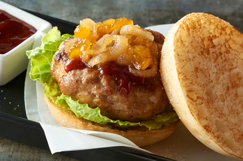 BBQ-PEACH TURKEY BURGER