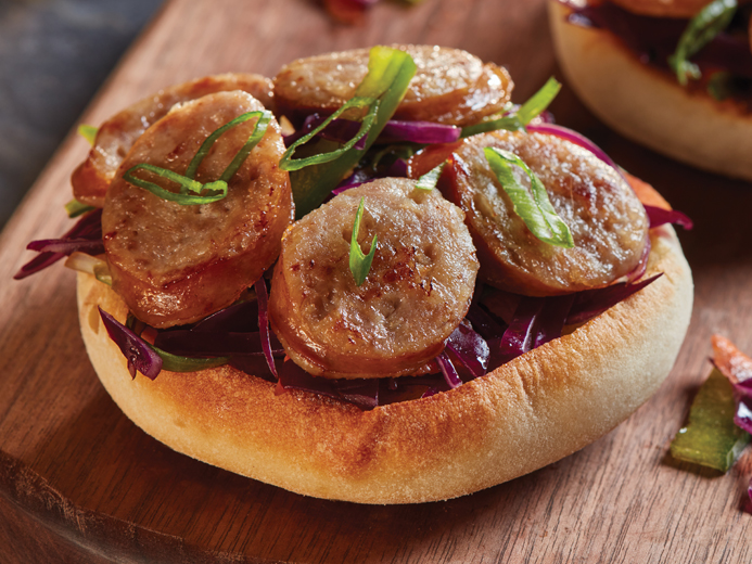 SAUSAGES NICKELED ON BAYS ENGLISH MUFFINS