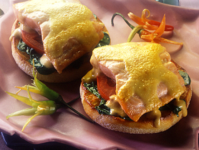 CHEESE MELTED OVER FISH ON BAYS