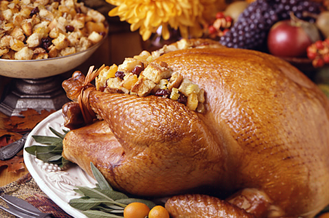 A turkey with thanksgiving dressing