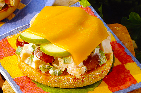 MELTY CHEESE APPLE AND MEAT ON BAYS