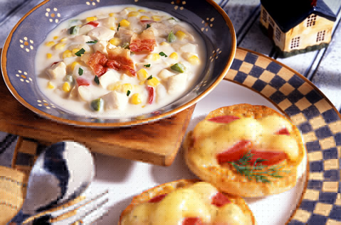 WHITE SOUP NEXT TO BAYS