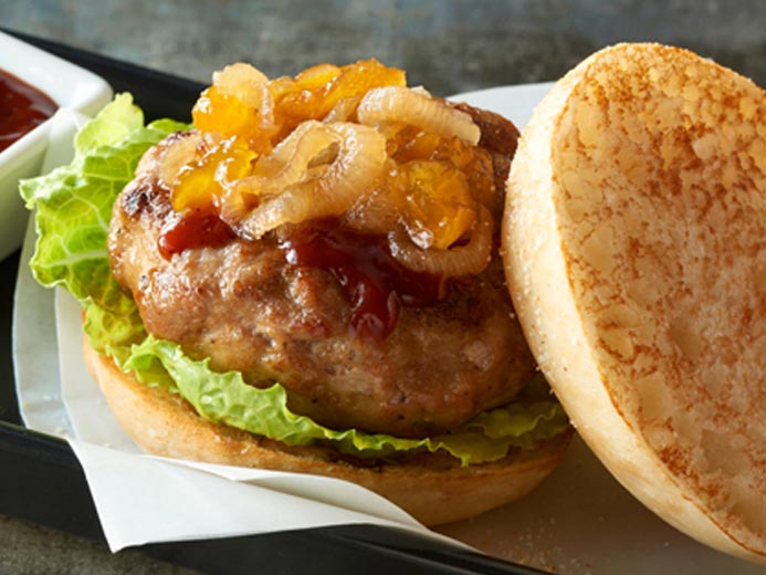 BBQ-PEACH TURKEY BURGER