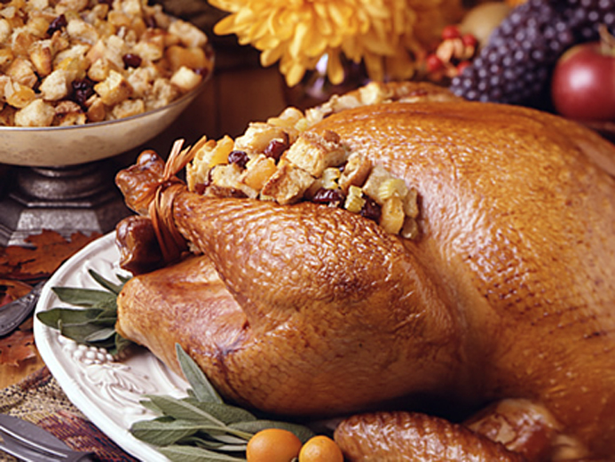 A turkey with thanksgiving dressing