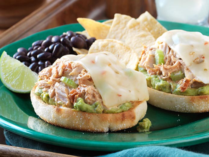 CHEESE, BEANS AND TUNAFISH ON A BAYS ENGLISH MUFFIN