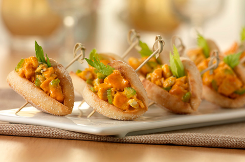 BUFFALO CHICKEN IN A FOLDED ENGLISH MUFFIN