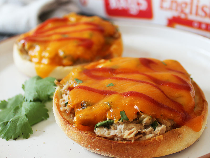 FISH AND MELTED CHEESE WITH A HOT SAUCE DRIZZLE