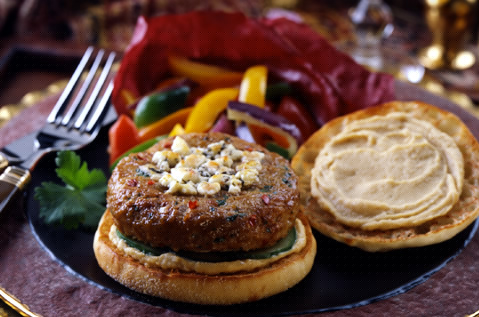 THICK PATTY ON A TOASTED ENGLISH MUFFIN